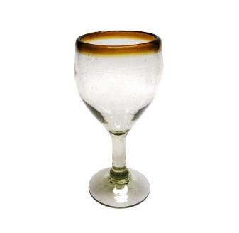  / Amber Rim 7 oz Small Wine Glasses (set of 6)